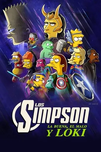 Póster de Los Simpson: la buena, el malo y Loki