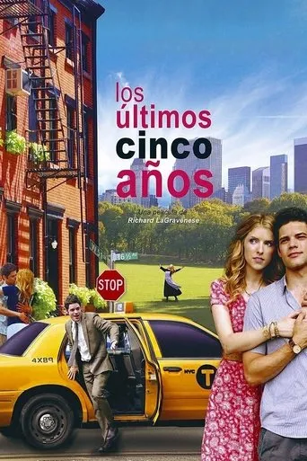Póster de Los últimos cinco años (2014) con Jeremy Jordan como Jamie Wellerstein