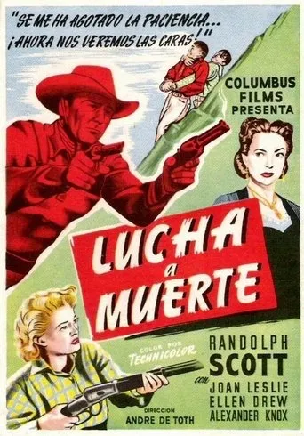 Póster de Lucha a muerte (1951) con Ellen Drew como Nan Melotte