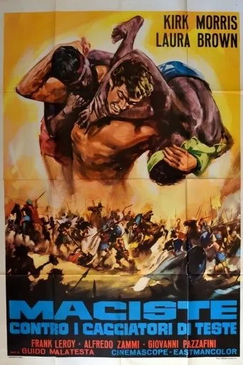 Póster de Maciste contra los cazadores de cabezas (1963) con Demeter Bitenc como Ariel