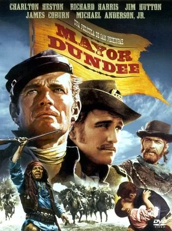 Póster de Mayor Dundee (1965) con Richard Harris como Captain Benjamin Tyreen