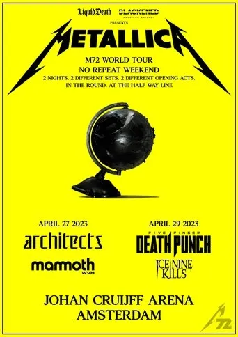Póster de Metallica: M72 World Tour Live in Amsterdam - Night 2