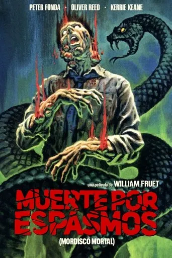 Póster de Muerte por espasmos (Mordisco mortal) (1983) con George Bloomfield como Reverend Thanner