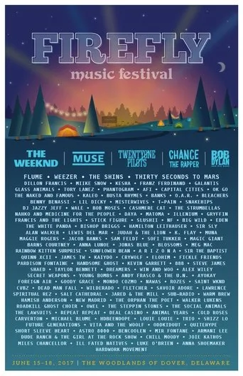 Póster de Muse - Live at Firefly Music Festival