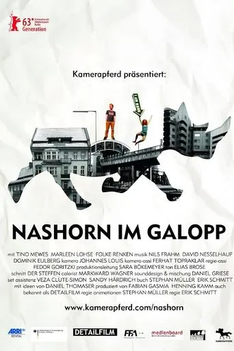 Póster de Nashorn im Galopp