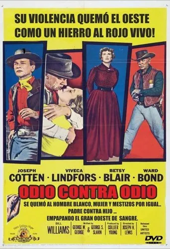 Póster de Odio contra odio (1957) con Bill Williams como Clay Halliday
