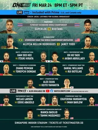 Póster de ONE Fight Night 8: Superlek vs. Williams