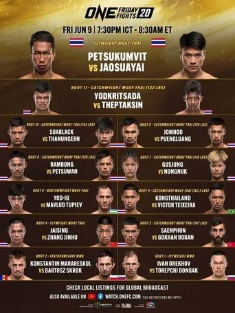 Póster de ONE Friday Fights 20: Petsukumvit vs. Jaosuayai