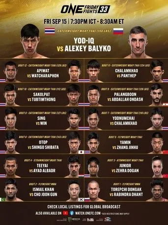 Póster de ONE Friday Fights 33: Yod-IQ vs. Balyko