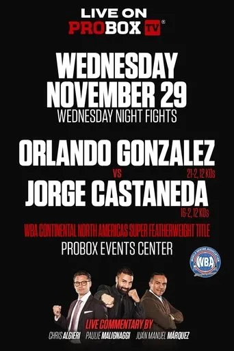 Póster de Orlando Gonzalez vs. Jorge Castaneda