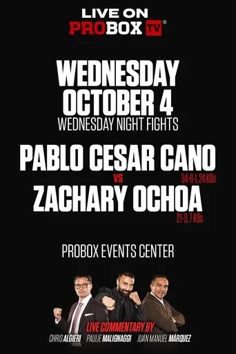 Póster de Pablo Cesar Cano vs. Zachary Ochoa