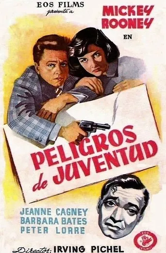 Póster de Peligros de juventud (1950) con Peter Lorre como Nick Dramoshag