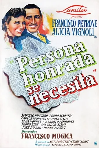 Póster de Persona honrada se necesita