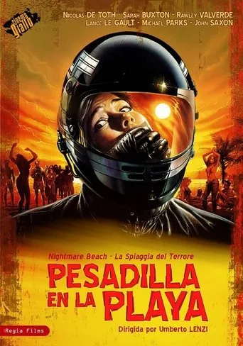 Póster de Pesadilla en la Playa (1989) con Lisa Vidal como Girl at Pool