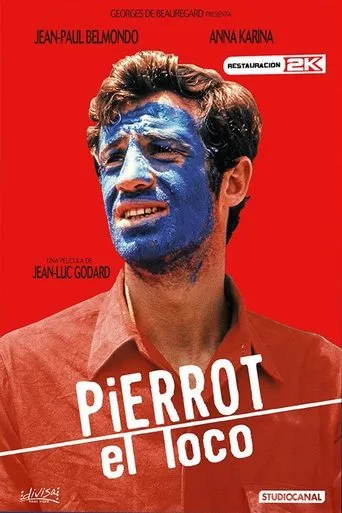 Póster de Pierrot el loco (1965) con Jean-Pierre Léaud como Yong Man in Cinema (uncredited)