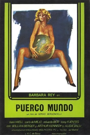 Póster de Puerco mundo (1978) con Mónica Zanchi