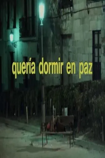 Póster de Quería dormir en paz
