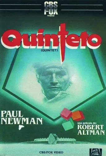 Póster de Quinteto (1979) con Brigitte Fossey como Vivia, Essex's Wife