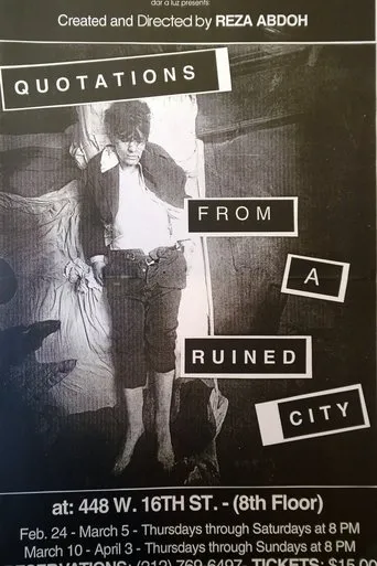 Póster de Quotations From a Ruined City