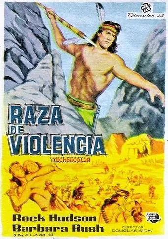 Póster de Raza de violencia (1954) con Gregg Palmer como Captain Burnett