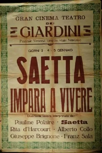 Póster de Saetta impara a vivere