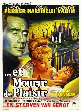 Póster de Sangre y rosas (1960) con Roger Vadim como Passenger in the Plane (uncredited)