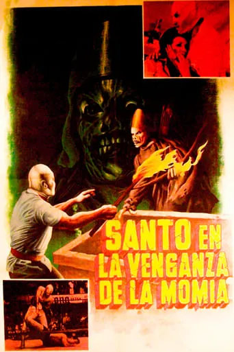 Póster de Santo en la venganza de la momia