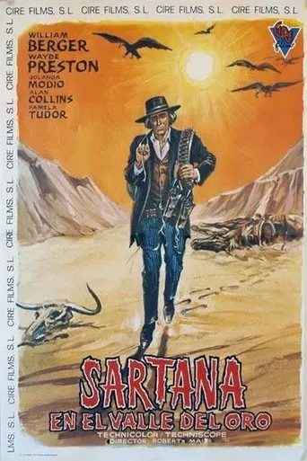 Póster de Sartana en el valle del oro (1970) con Josiane Tanzilli como Carmencita