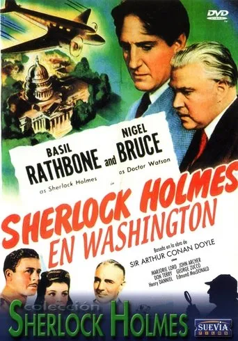 Póster de Sherlock Holmes en Washington (1943) con Caroline Frances Cooke como Mrs. Ruxton