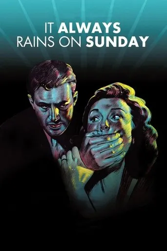 Póster de Siempre llueve en domingo (1947) con Nigel Stock como Ted Edwards