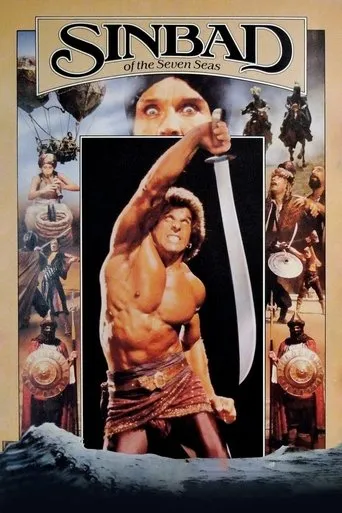 Póster de Simbad, el rey de los mares (1989) con Cork Hubbert como Midget