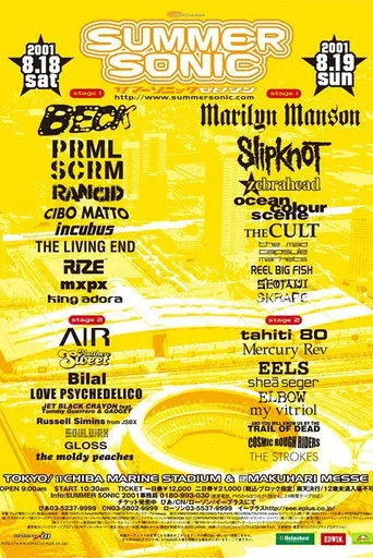 Póster de Slipknot - Live at SUMMER SONIC 2001