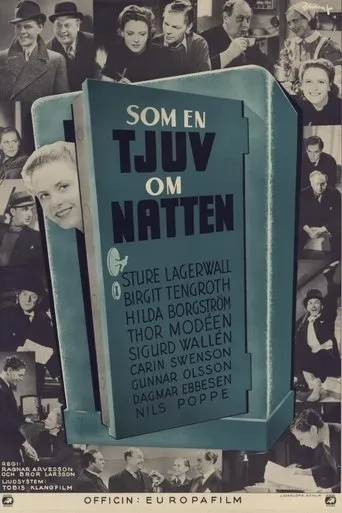Póster de som en tjuv om natten (1940) con Carin Swensson como Alfhild