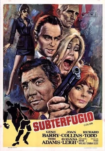 Póster de Subterfugio (1968) con Tom Adams como Peter Langley