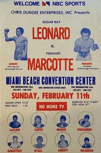 Póster de Sugar Ray Leonard vs. Fernand Marcotte