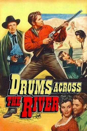 Póster de Tambores fraternos (1954) con Hugh O'Brian como Morgan