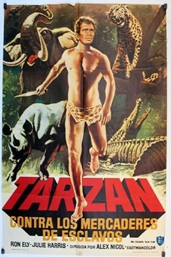 Póster de Tarzán contra los mercaderes de esclavos