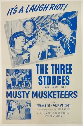 Póster de The Three Stooges in musty muskeeters (1954) con Larry Fine como Larry