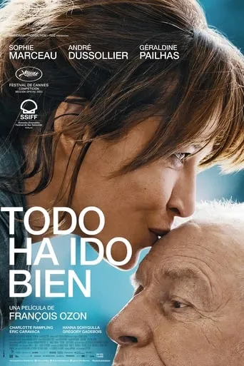 Póster de Todo ha ido bien (2021) con André Dussollier como André Bernheim