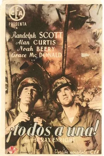 Póster de Todos a Una (Gung Ho!) (1943) con J. Carrol Naish como Lieutenant C.J. Cristoforos