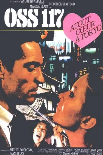 Póster de Tokio hora cero (1966) con Frederick Stafford como Hubert Bonisseur de La Bath, alias OSS 117