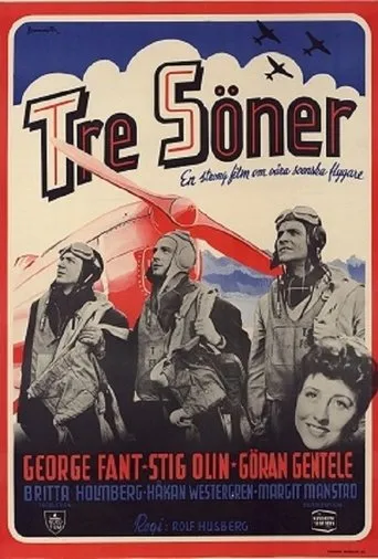 Póster de Tre söner gick till flyget