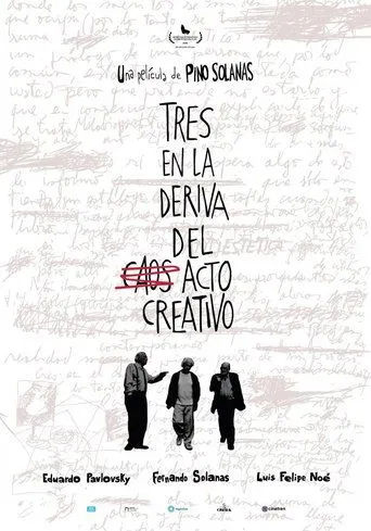 Póster de Tres en la deriva del acto creativo