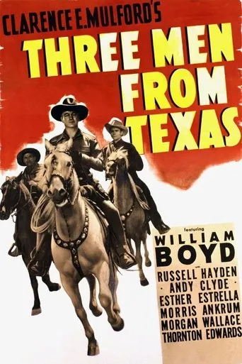 Póster de Tres hombres de Texas (1940) con Russell Hayden como Lucky Jenkins