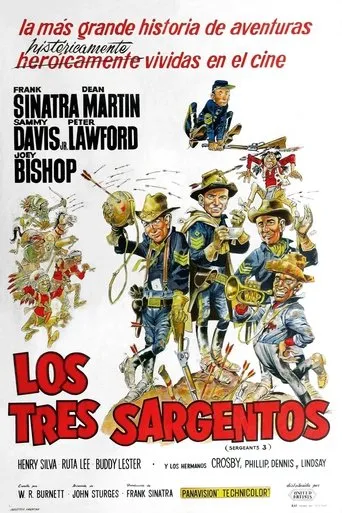 Póster de Tres sargentos (1962) con Michael Pate como Watanka