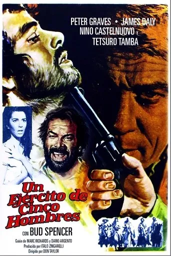 Póster de Un ejército de cinco hombres (1969) con Daniela Giordano como Maria