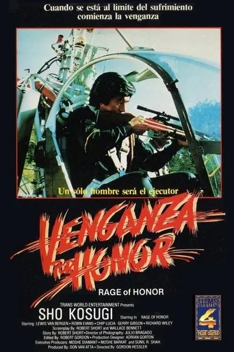 Póster de Venganza por honor (1987) con Lewis van Bergen como Drug Lord