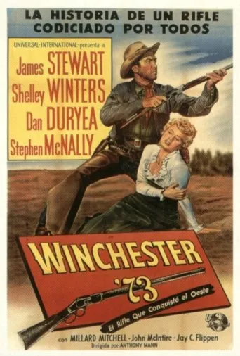 Póster de Winchester 73 (1950) con James Stewart como Lin McAdam
