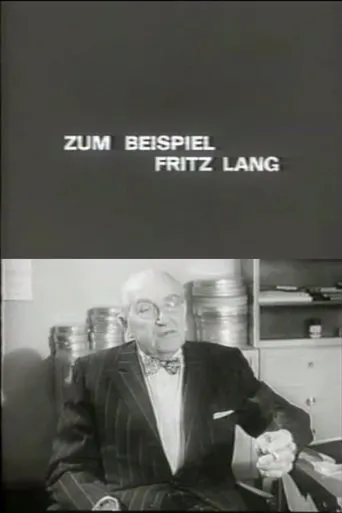 Póster de Zum Beispiel: Fritz Lang