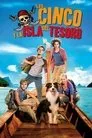 Cartel de Los cinco y la isla del tesoro